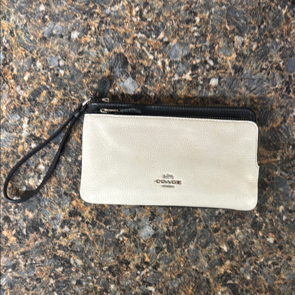 Coach White Wristlet
